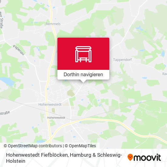 Hohenwestedt Fiefblöcken Karte