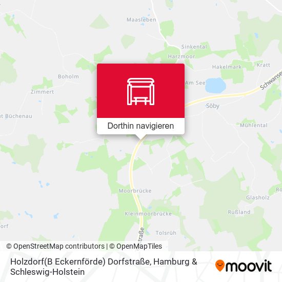 Holzdorf(B Eckernförde) Dorfstraße Karte