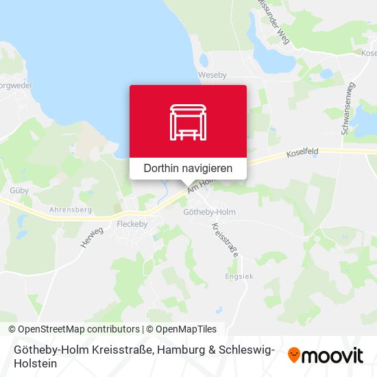 Götheby-Holm Kreisstraße Karte