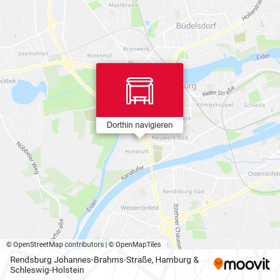 Rendsburg Johannes-Brahms-Straße Karte