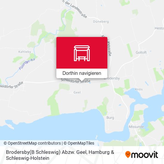 Brodersby(B Schleswig) Abzw. Geel Karte