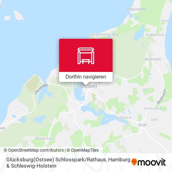 Glücksburg(Ostsee) Schlosspark / Rathaus Karte