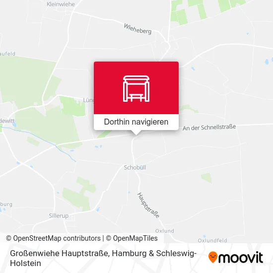 Großenwiehe Hauptstraße Karte