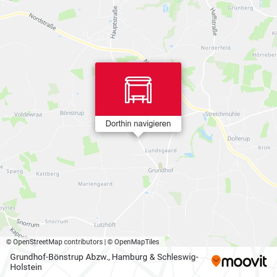 Grundhof-Bönstrup Abzw. Karte