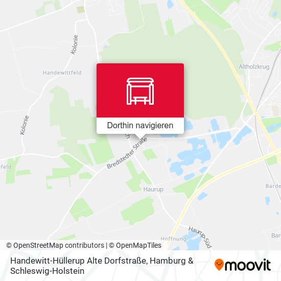 Handewitt-Hüllerup Alte Dorfstraße Karte