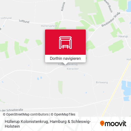 Hüllerup Kolonistenkrug Karte
