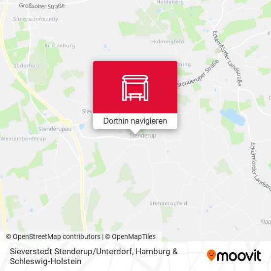 Sieverstedt Stenderup / Unterdorf Karte