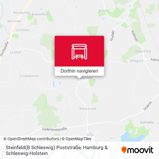 Steinfeld(B Schleswig) Poststraße Karte