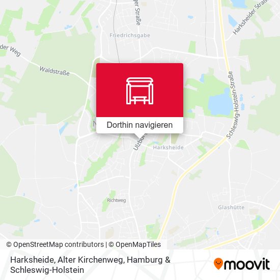 Harksheide, Alter Kirchenweg Karte