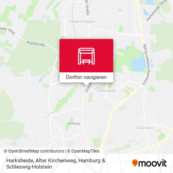Harksheide, Alter Kirchenweg Karte