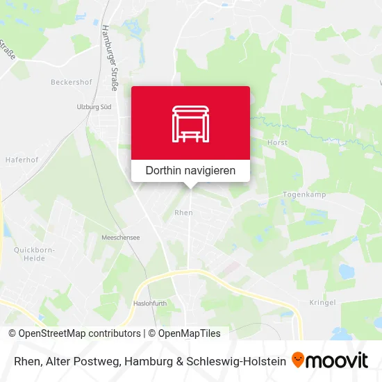 Rhen, Alter Postweg Karte