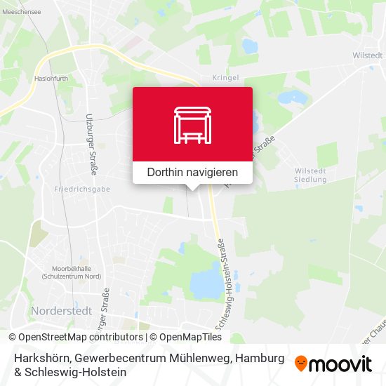 Harkshörn, Gewerbecentrum Mühlenweg Karte
