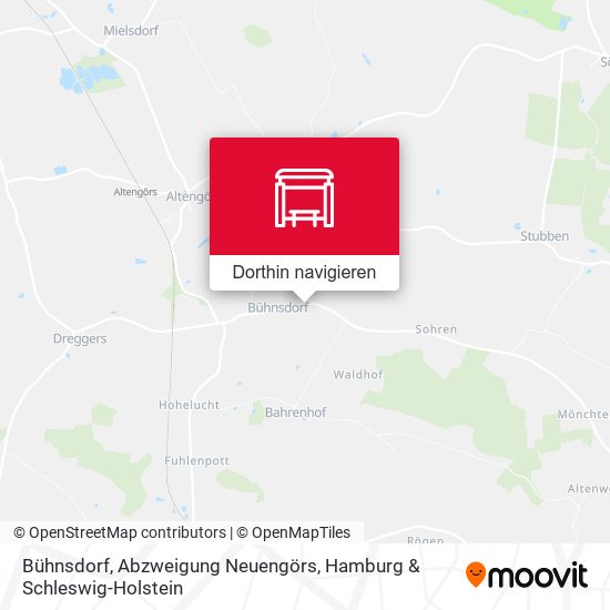Bühnsdorf, Abzweigung Neuengörs Karte