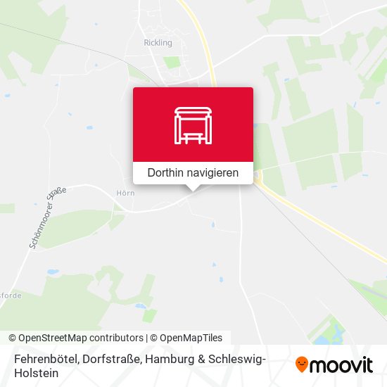 Fehrenbötel, Dorfstraße Karte
