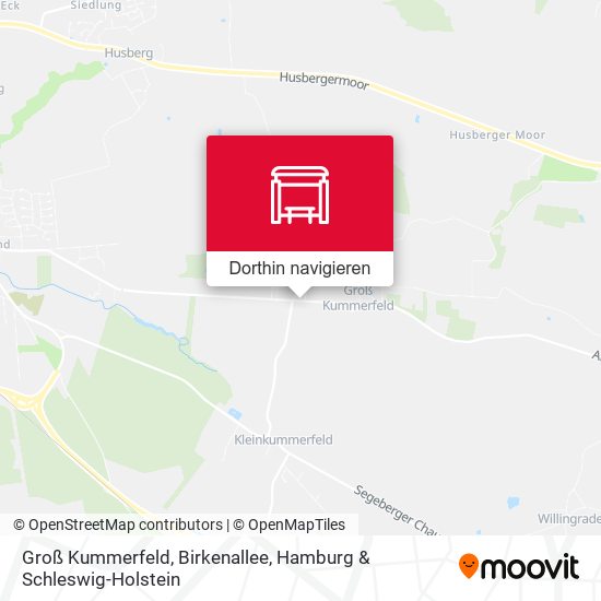 Groß Kummerfeld, Birkenallee Karte