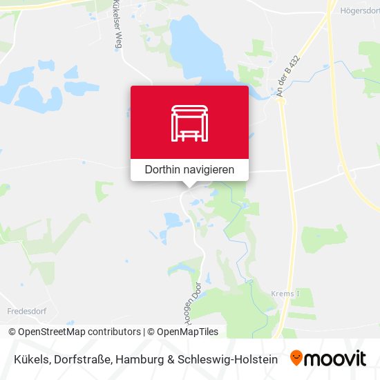 Kükels, Dorfstraße Karte