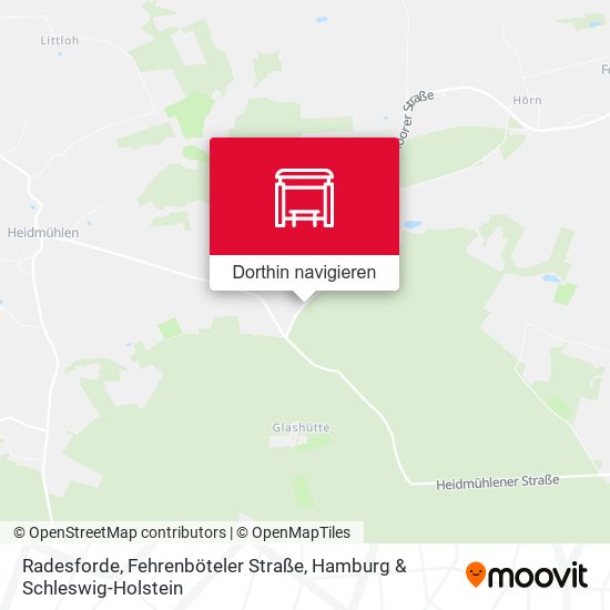 Radesforde, Fehrenböteler Straße Karte