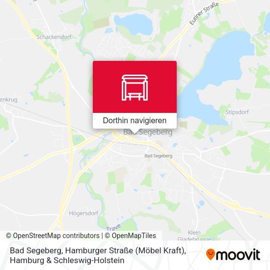 Bad Segeberg, Hamburger Straße (Möbel Kraft) Karte
