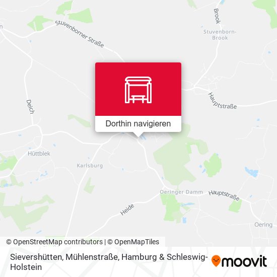 Sievershütten, Mühlenstraße Karte