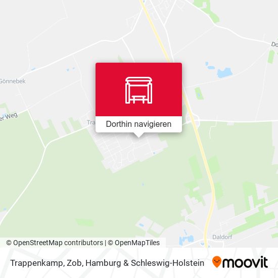 Trappenkamp, Zob Karte