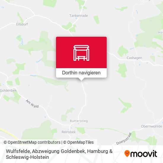 Wulfsfelde, Abzweigung Goldenbek Karte