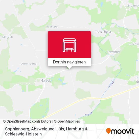 Sophienberg, Abzweigung Hüls Karte