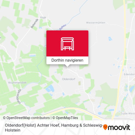 Oldendorf(Holst) Achter Hoef Karte