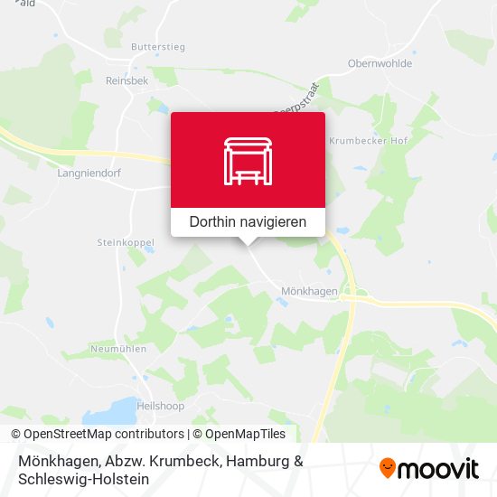 Mönkhagen, Abzw. Krumbeck Karte