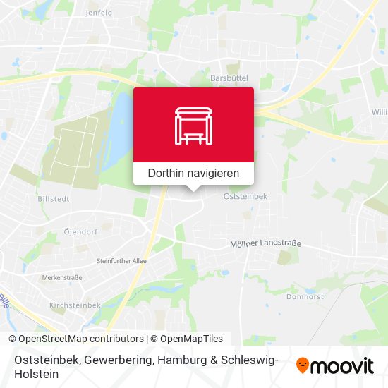 Oststeinbek, Gewerbering Karte