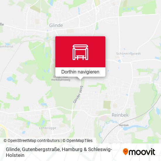 Glinde, Gutenbergstraße Karte