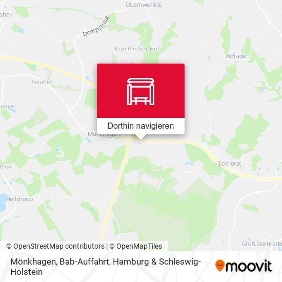 Mönkhagen, Bab-Auffahrt Karte