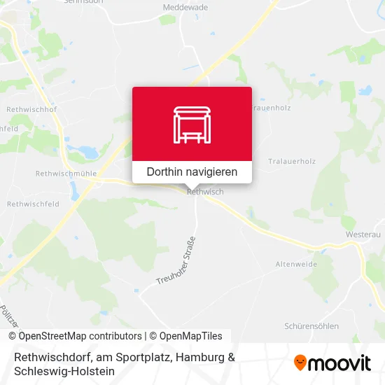 Rethwischdorf, am Sportplatz Karte