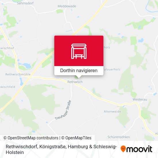 Rethwischdorf, Königstraße Karte