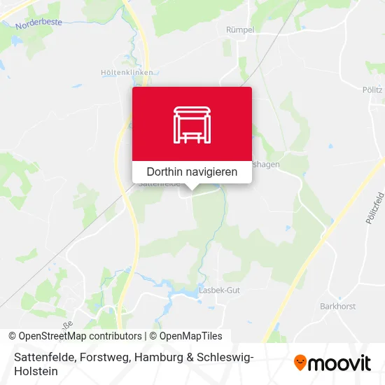 Sattenfelde, Forstweg Karte