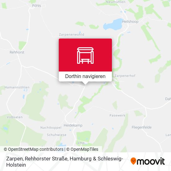 Zarpen, Rehhorster Straße Karte