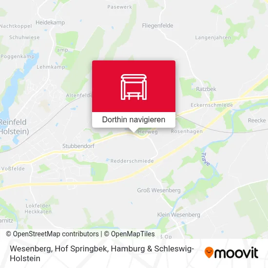 Wesenberg, Hof Springbek Karte