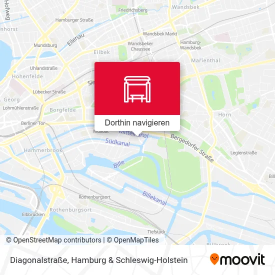 Diagonalstraße Karte