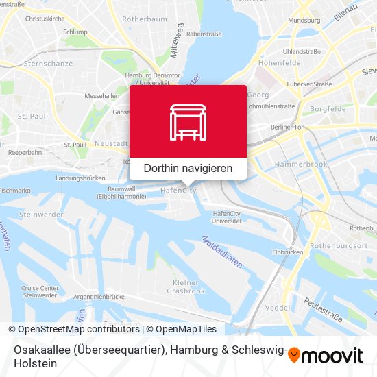 Osakaallee (Überseequartier) Karte