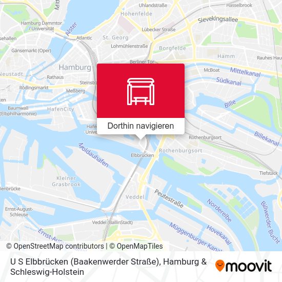 U S Elbbrücken (Baakenwerder Straße) Karte