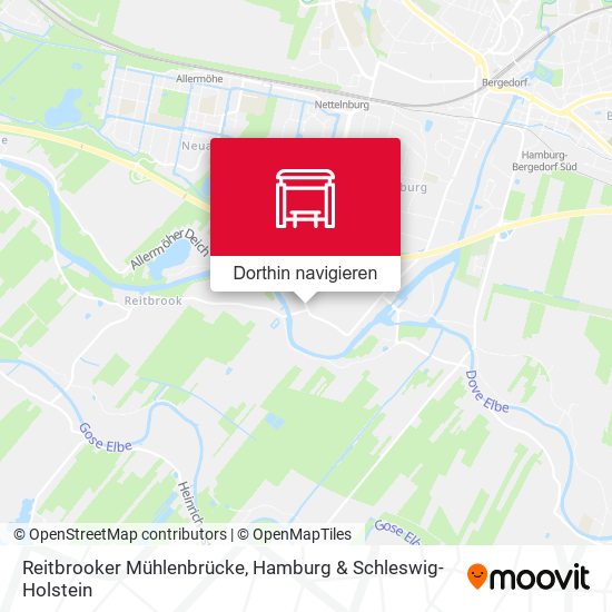 Reitbrooker Mühlenbrücke Karte