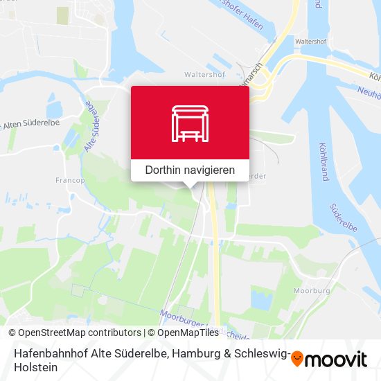Hafenbahnhof Alte Süderelbe Karte