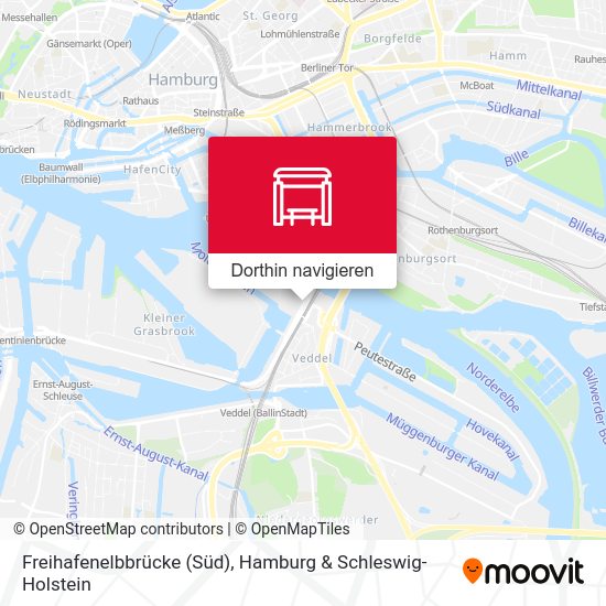 Freihafenelbbrücke (Süd) Karte