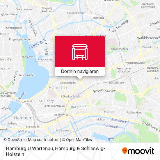 Hamburg U Wartenau Karte