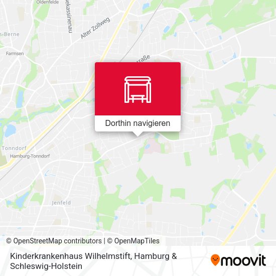 Kinderkrankenhaus Wilhelmstift Karte