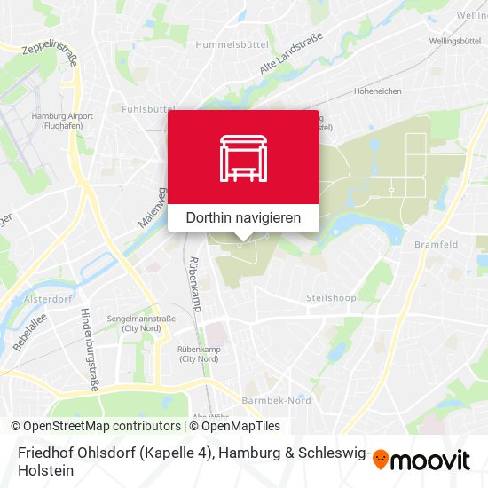Friedhof Ohlsdorf (Kapelle 4) Karte