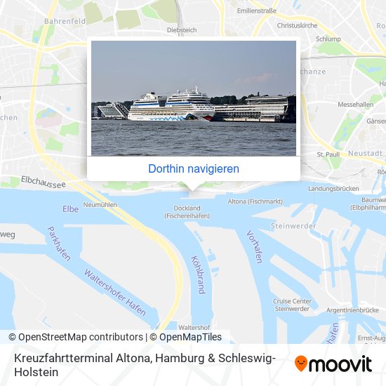 Kreuzfahrtterminal Altona Karte