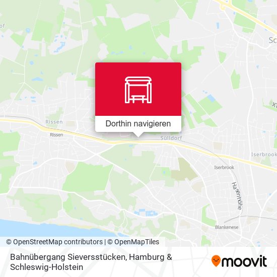 Bahnübergang Sieversstücken Karte