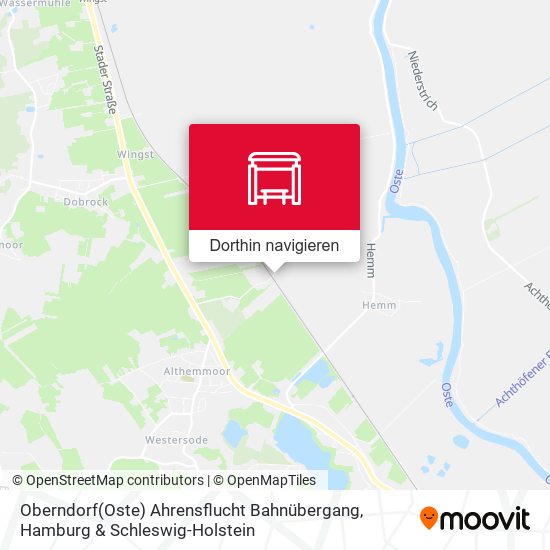 Oberndorf(Oste) Ahrensflucht Bahnübergang Karte
