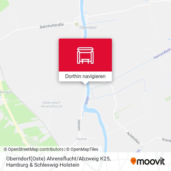 Oberndorf(Oste) Ahrensflucht / Abzweig K25 Karte