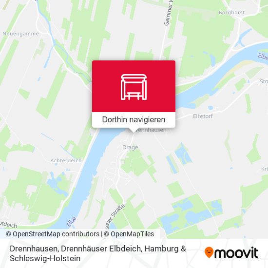 Drennhausen, Drennhäuser Elbdeich Karte
